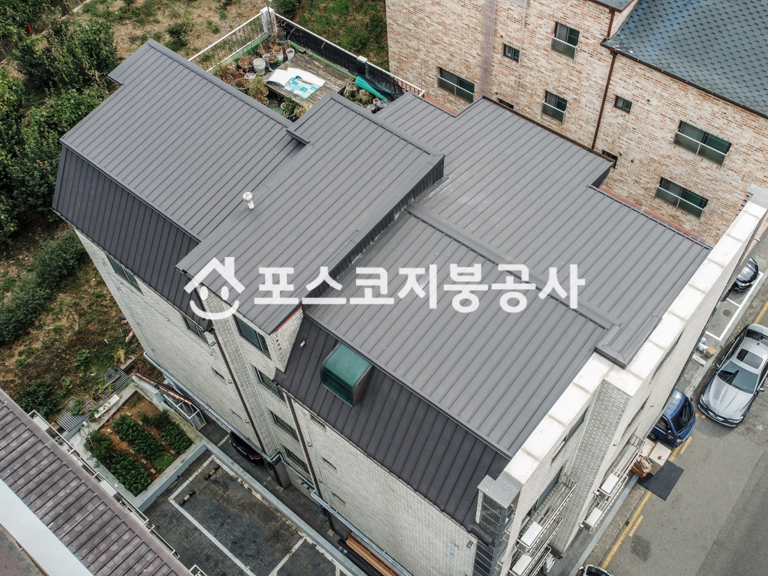 진도 옥상 칼라강판 스틸방수 시공사례